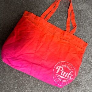 Victoria secret pink tie dye tote bag
